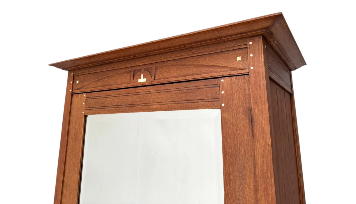 Arts & Crafts One-Door Armoire or Wardrobe Onder den Sint Maarten Style, 1900s